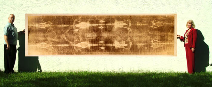 The life size version of the Shroud of Turin. 